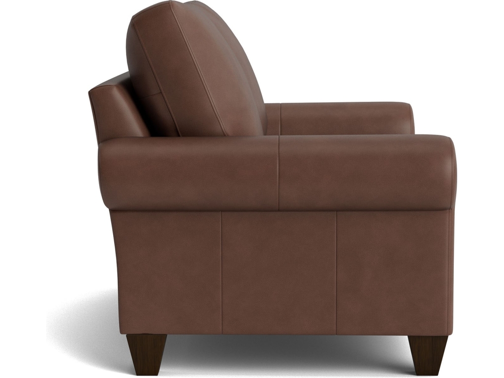 True Custom™ Leather Large Roll Arm Loveseat - image 2