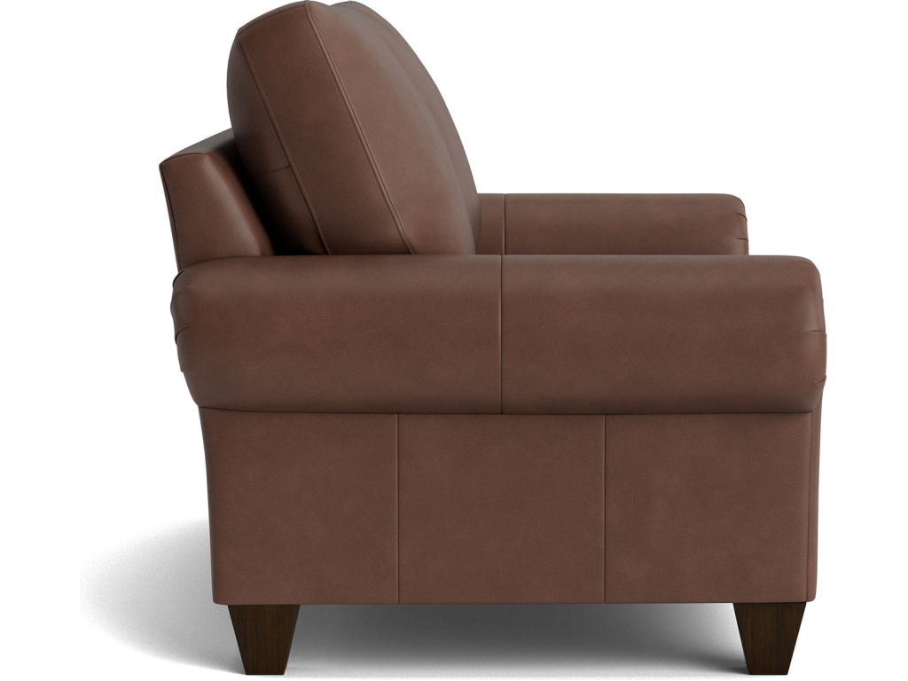 True Custom™ Leather Large Panel Arm Loveseat - image 2