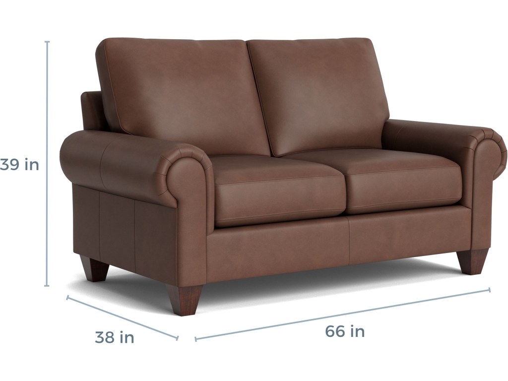 True Custom™ Leather Large Panel Arm Loveseat - image 4