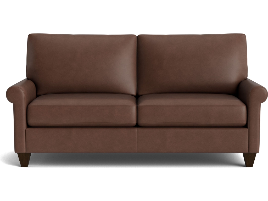 True Custom™ Leather Roll Arm Studio Sofa - main image