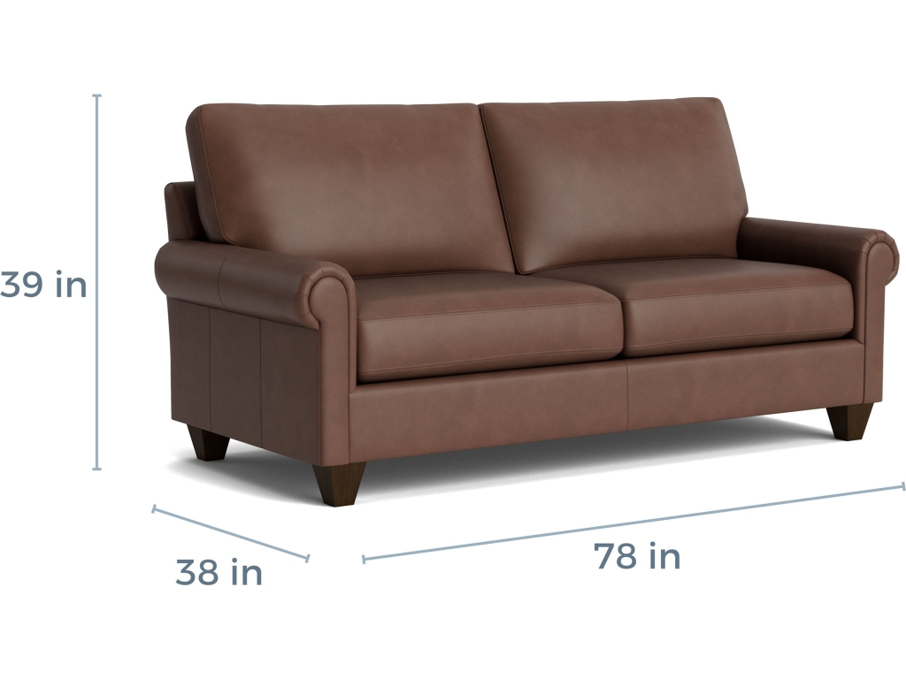 True Custom™ Leather Panel Arm Studio Sofa - image 4