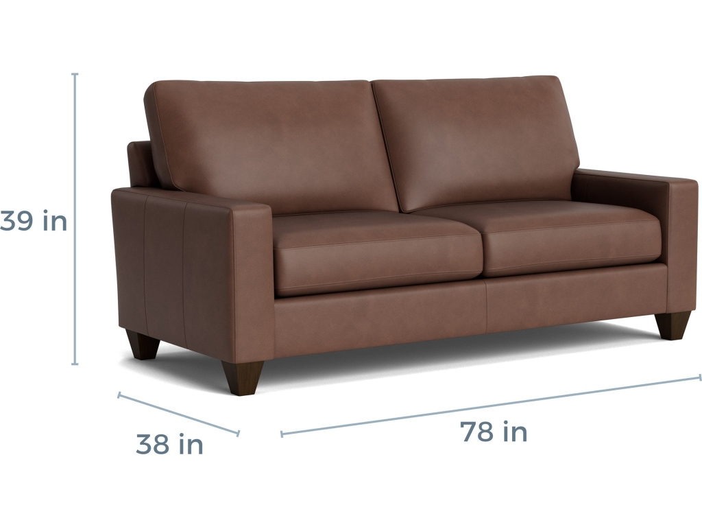 True Custom™ Leather Large Track Arm Studio Sofa - image 4