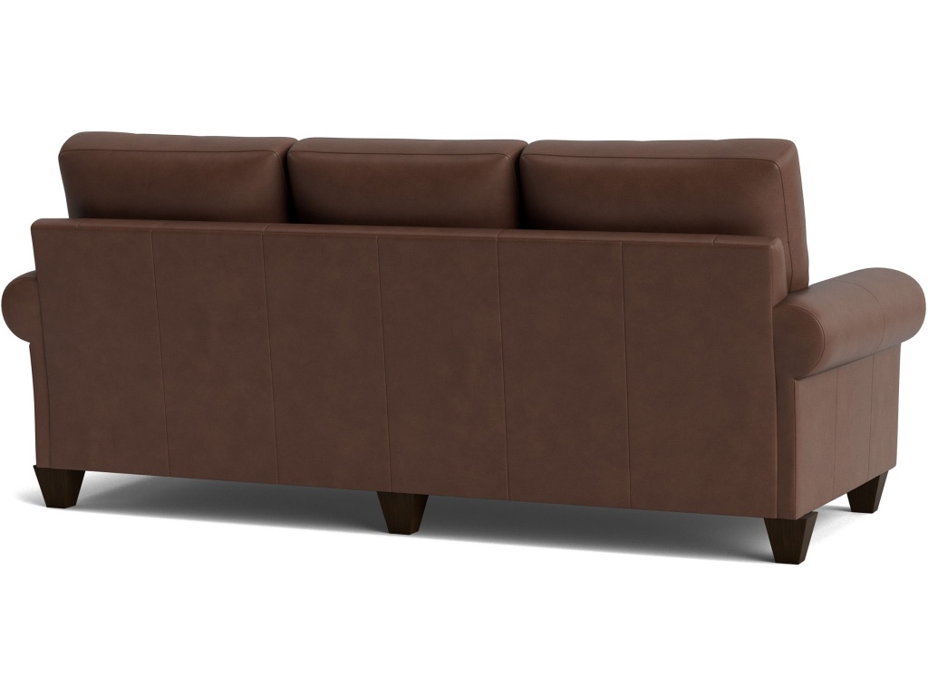 True Custom™ Leather Large Roll Arm Sofa - image 3