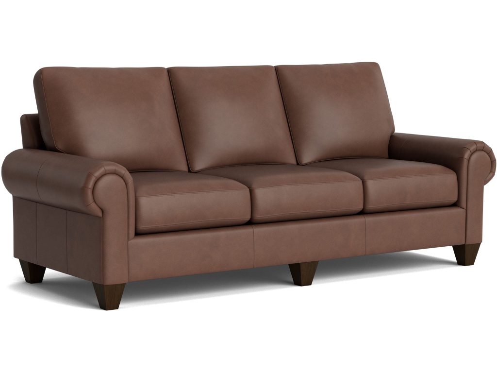 True Custom™ Leather Large Panel Arm Sofa - image 1