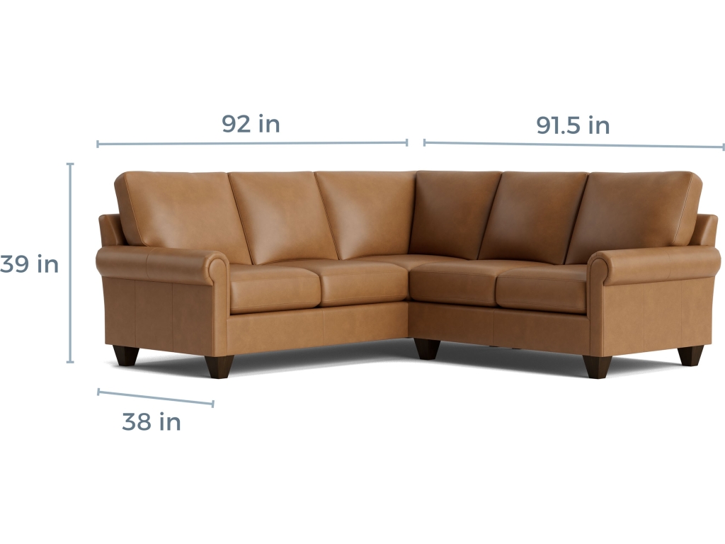 True Custom™ Leather Panel Arm L-Shaped Sectional - image 3