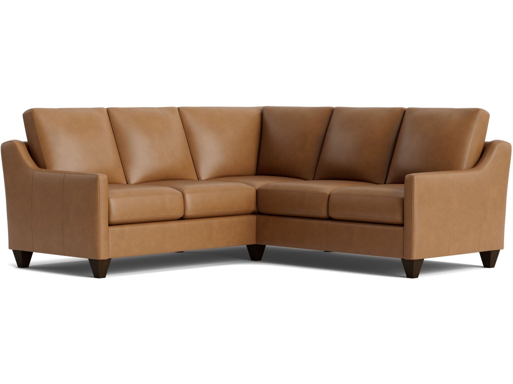 True Custom™ Leather Slope Arm L-Shaped Sectional - main image