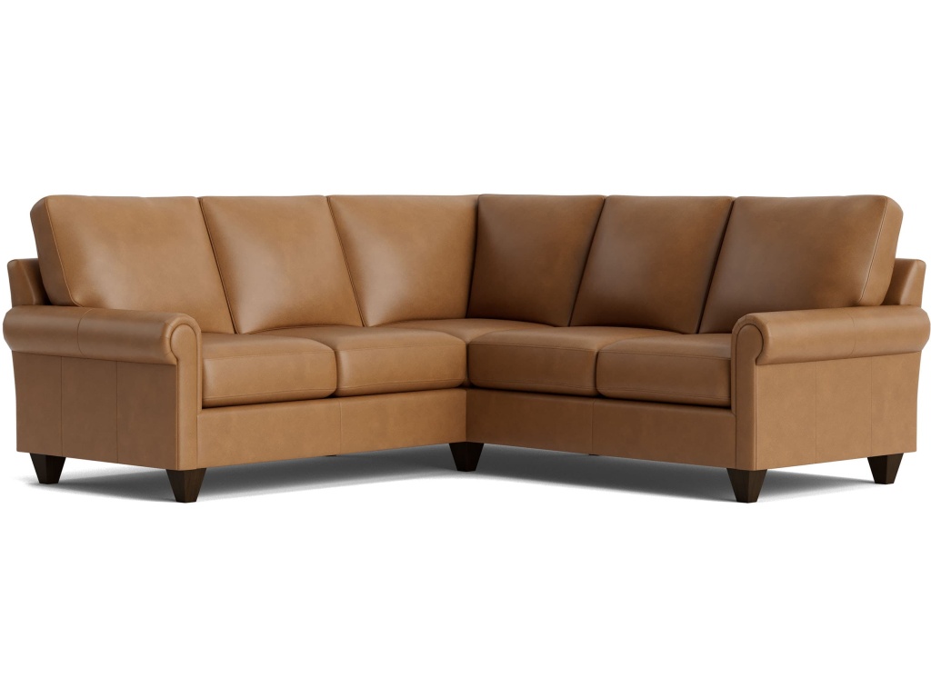 True Custom™ Leather Panel Arm L-Shaped Sectional - main image