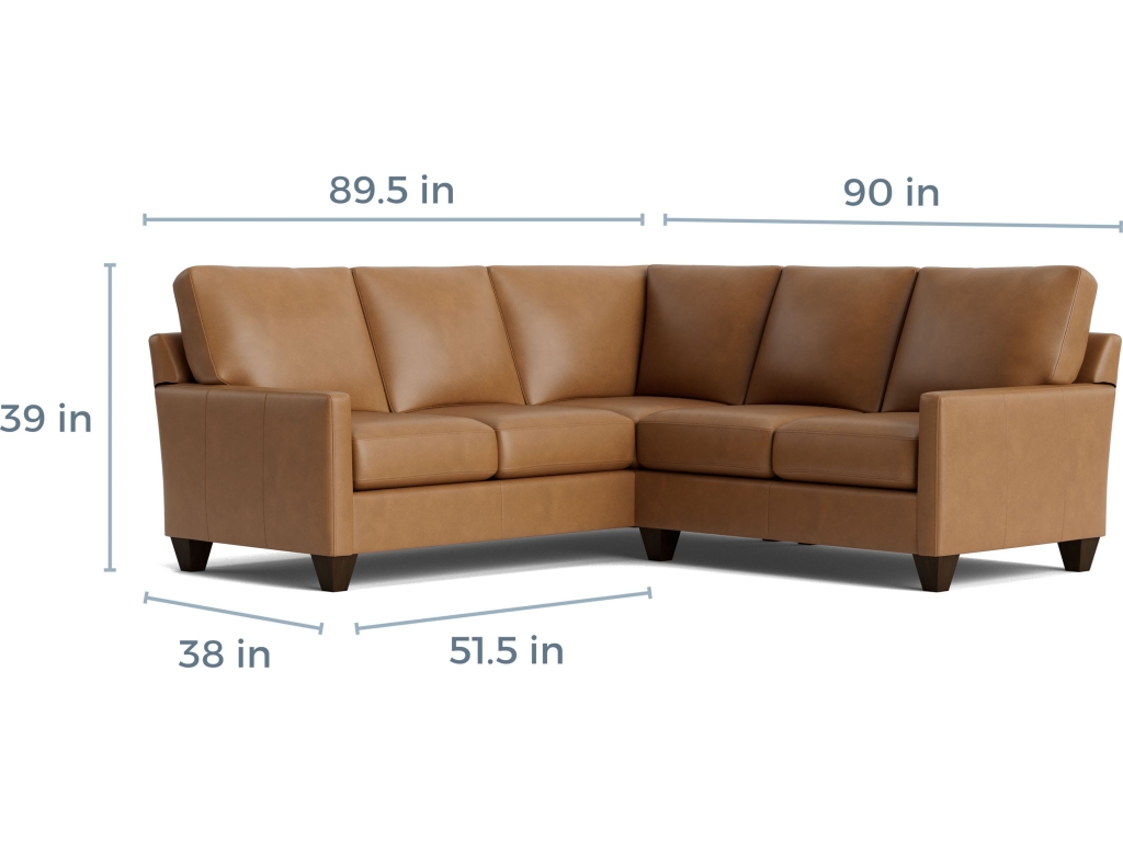 True Custom™ Leather Track Arm L-Shaped Sectional - image 3
