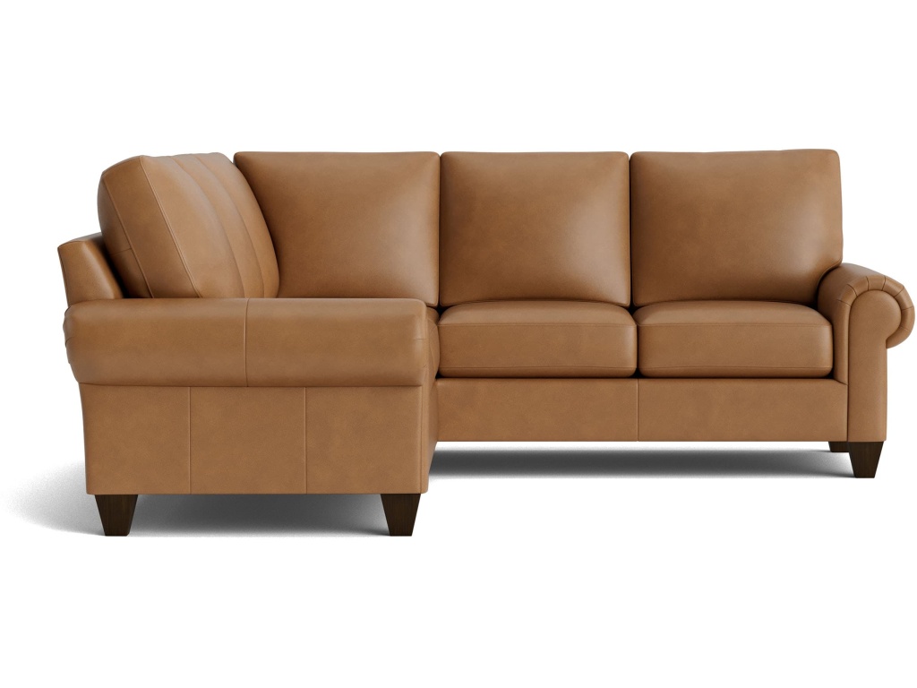 True Custom™ Leather Large Panel Arm L-Shaped Sectional - image 1