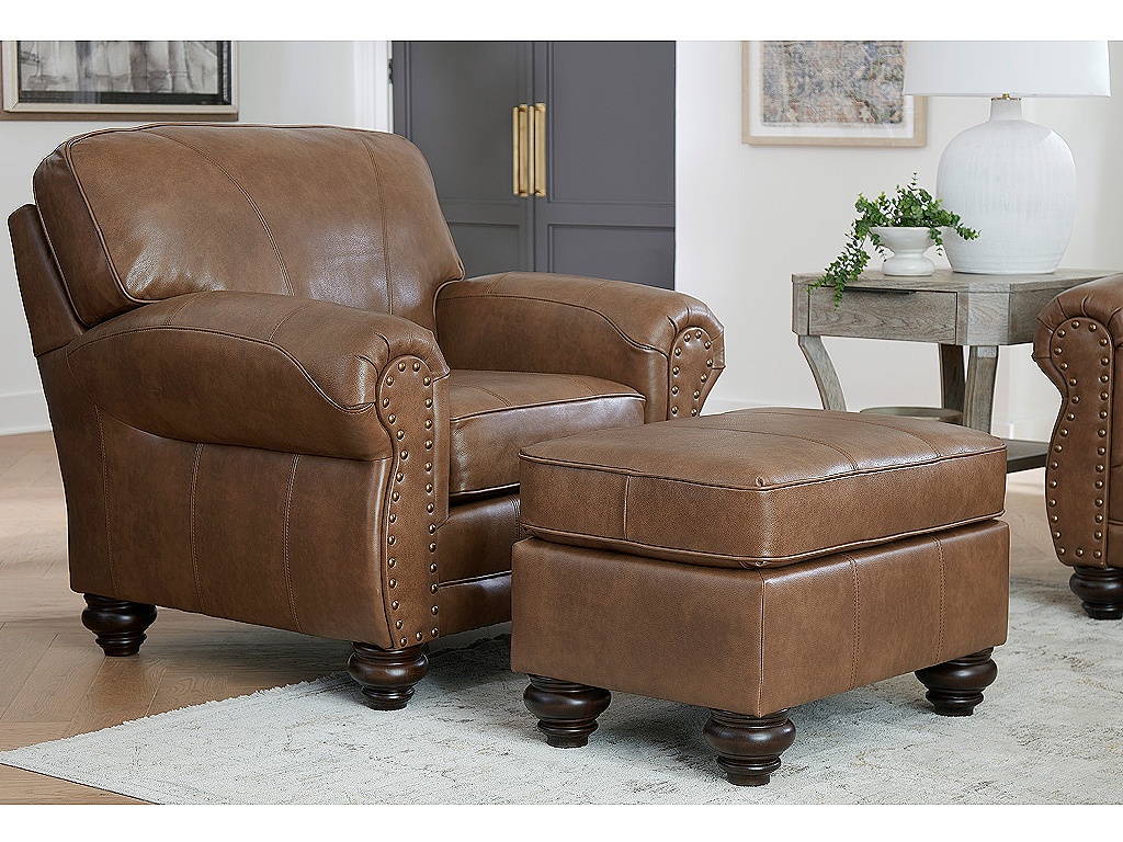 F24 Leather Ottoman - image 1