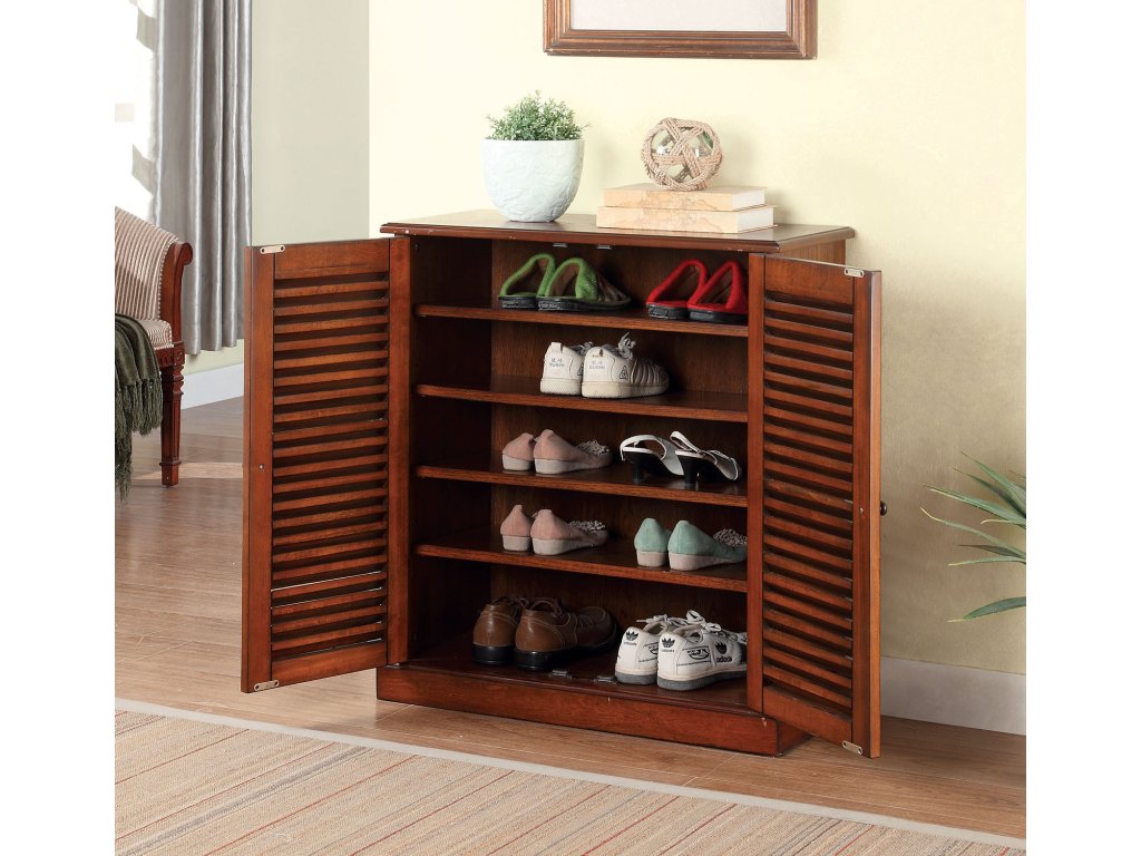 Shoe Cabinet, Antique Oak - image 1