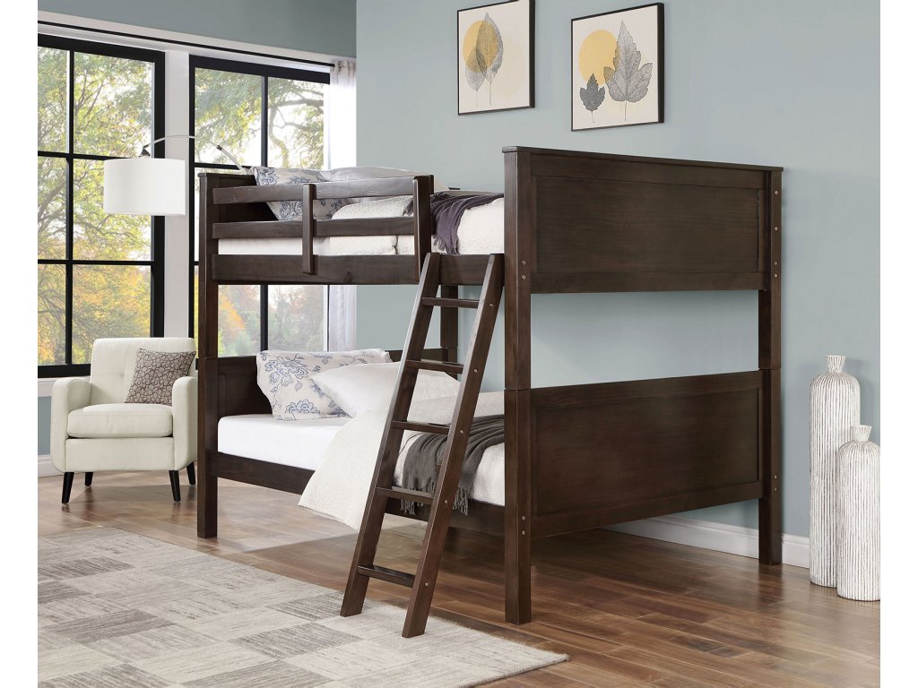 Full/Full Bunk Bed, Walnut - main image