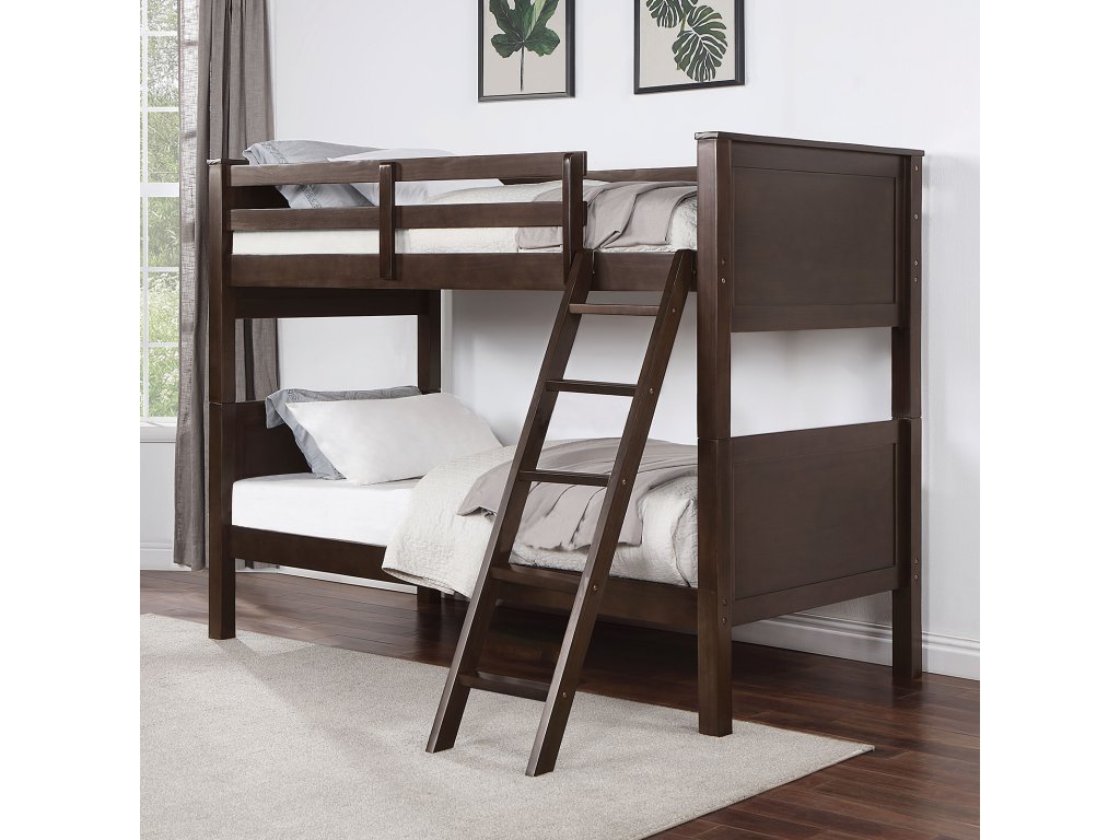 Twin/Twin Bunk Bed, Walnut - main image