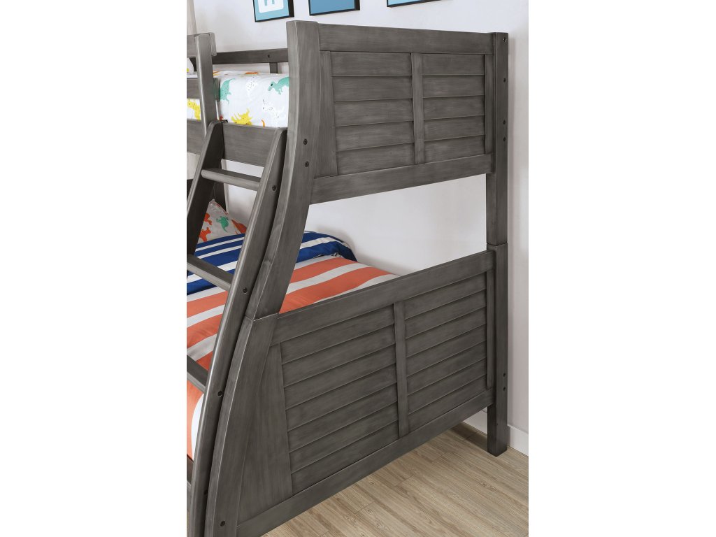 Twin/Full Bunk Bed, Antique Gray - image 1