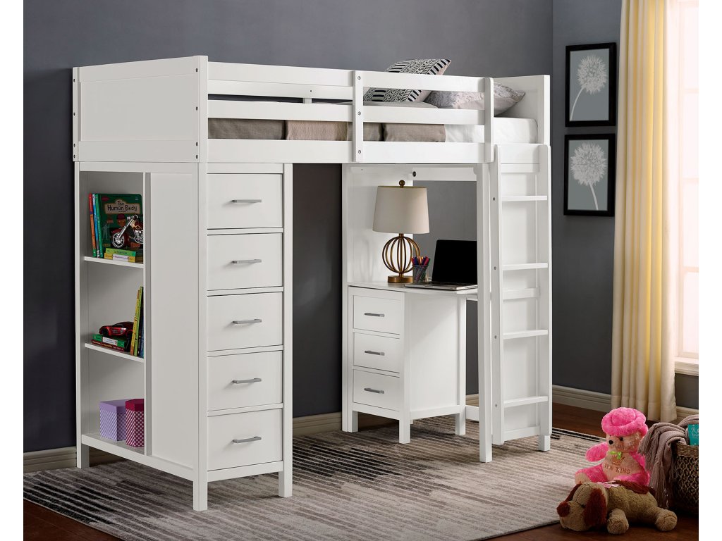 Twin Loft Bed w/ Drawers - main image