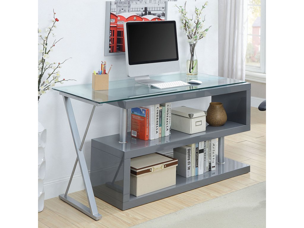 Computer Desk, Gray - main image