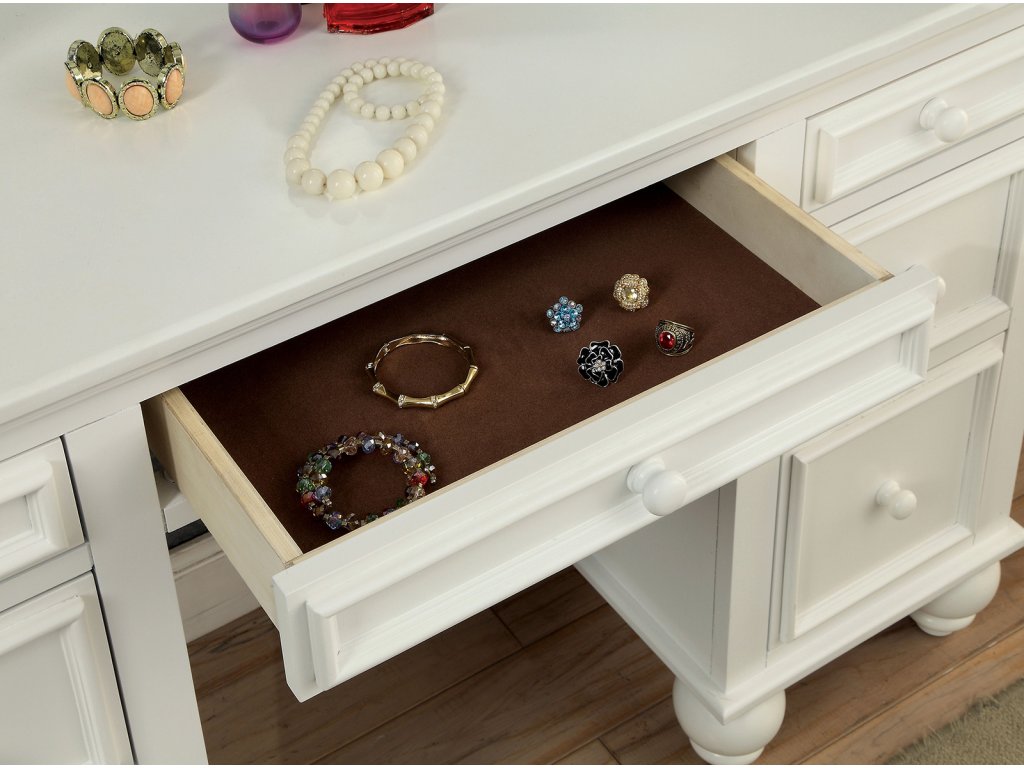 Vanity w/ Stool, White - image 1