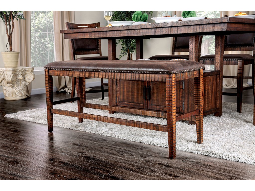 6 Pc. Counter Ht. Table Set w/ Bench - image 2