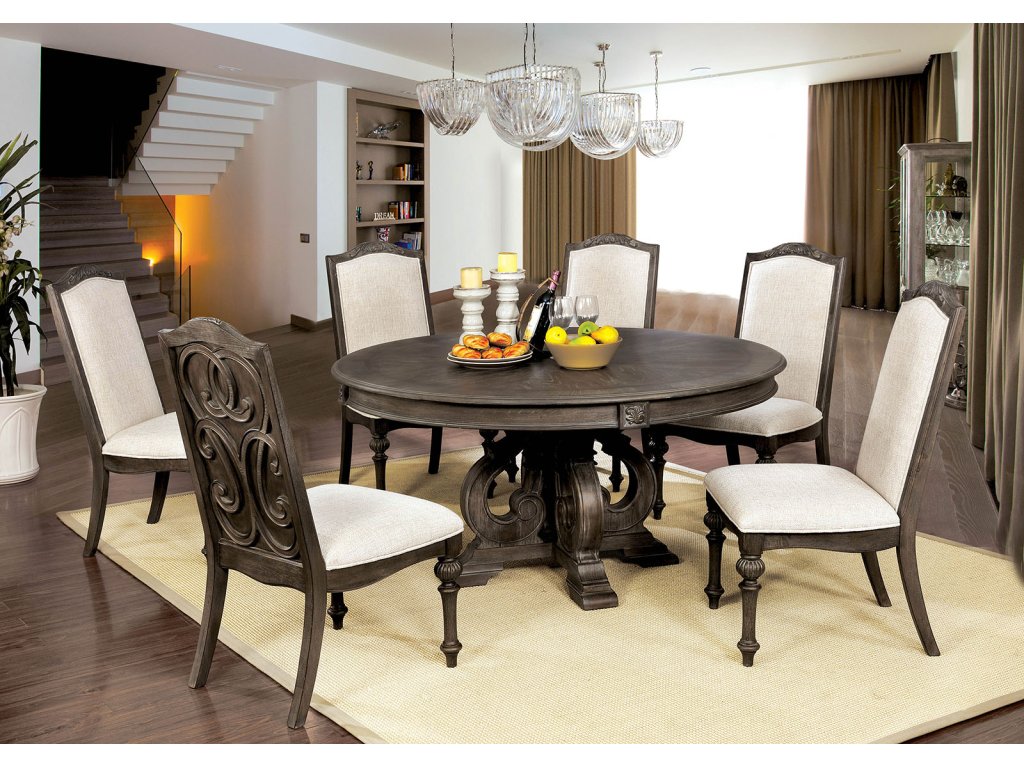 7 Pc. Round Dining Table Set - main image
