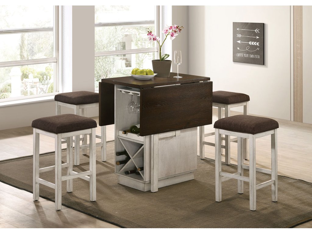 Counter Ht. Table w/ 2 x 15" Leaves - image 1