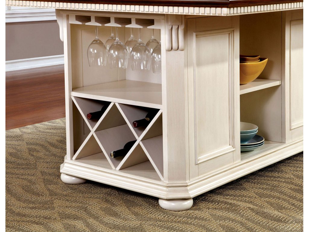 Counter Ht. Table, Off-White/Cherry - image 2