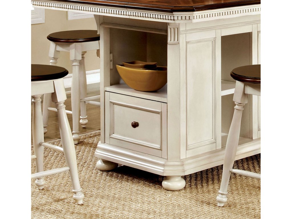 Counter Ht. Table, Off-White/Cherry - image 3