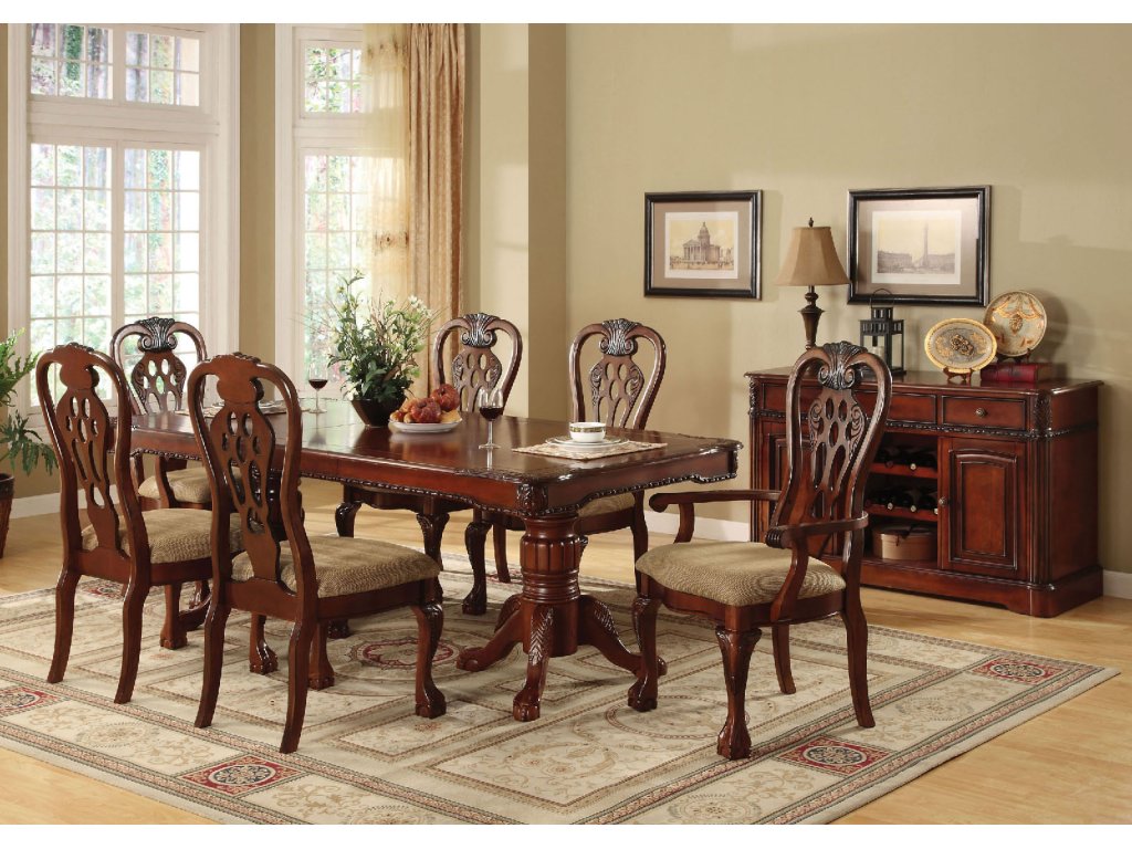 7 Pc. Dining Table Set (2AC+4SC) - main image