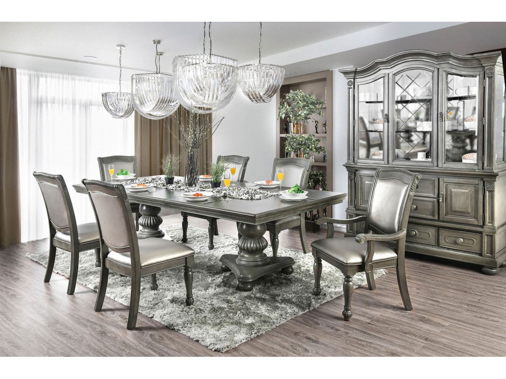 9 Pc. Dining Table Set (2AC+6SC) - main image