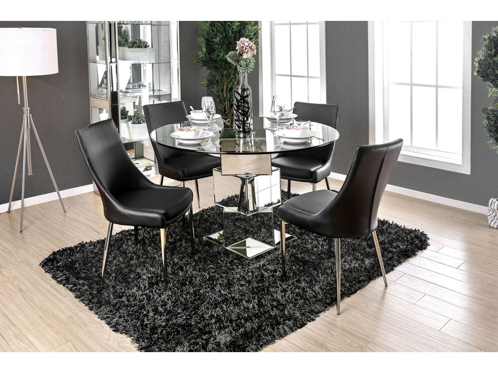 5 Pc. Round Dining Table Set (BK Chairs) - main image