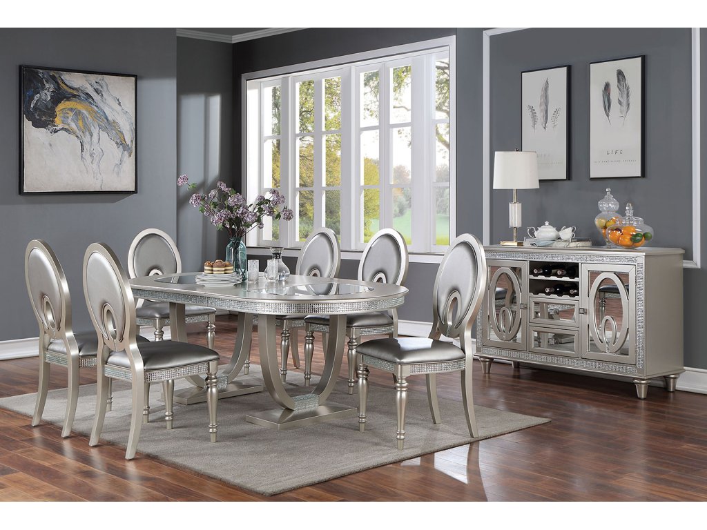 Oval Dining Table, Silver - main image
