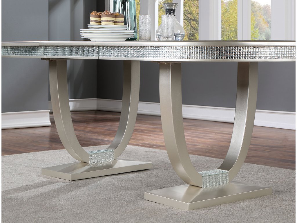 Oval Dining Table, Silver - image 1