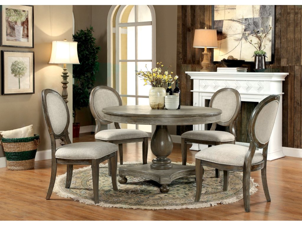 Round Dining Table, Rustic Oak - main image