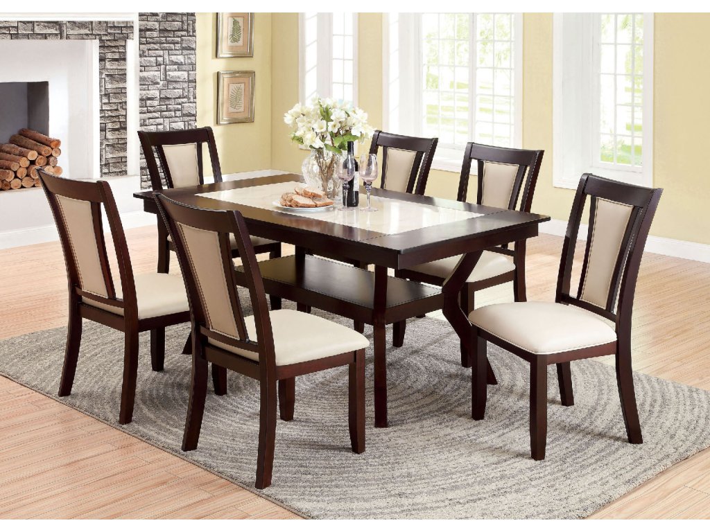 Dining Table, Faux Marble Top - main image