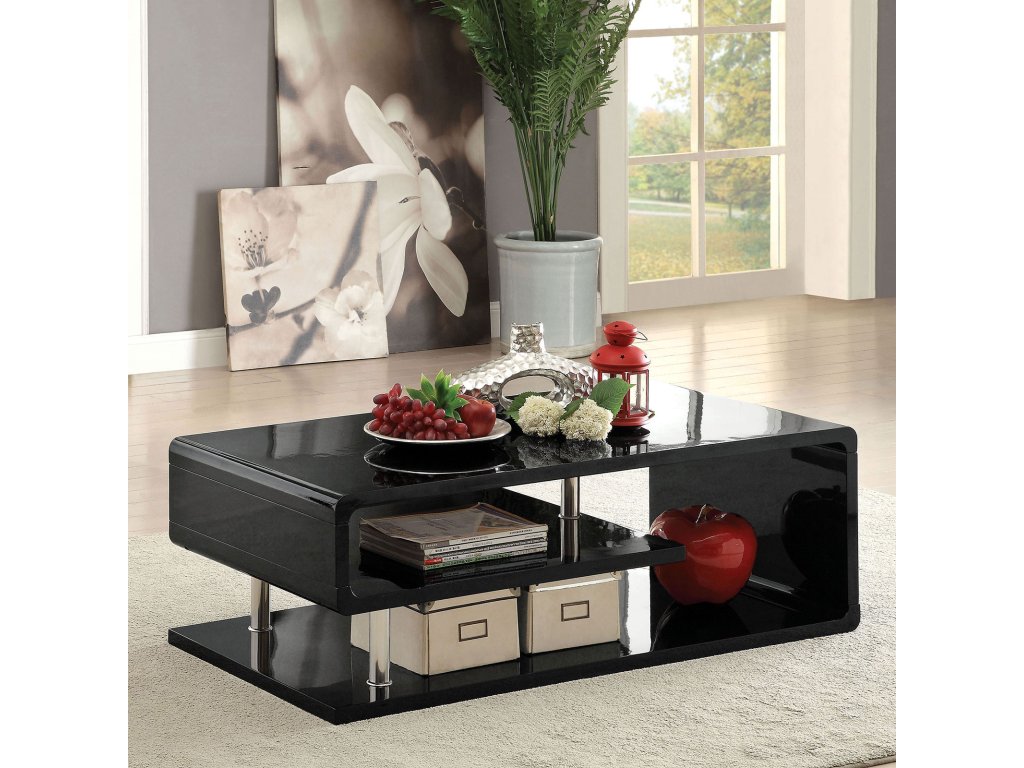 Coffee Table, Black/Chrome - main image