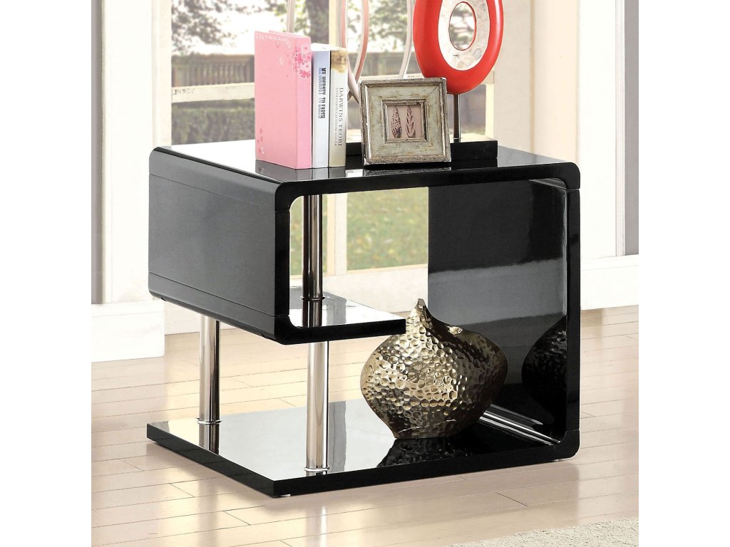End Table, Black/Chrome - main image