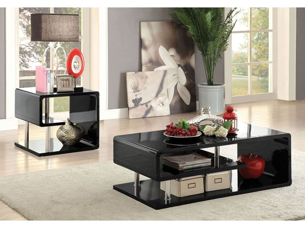 End Table, Black/Chrome - image 1