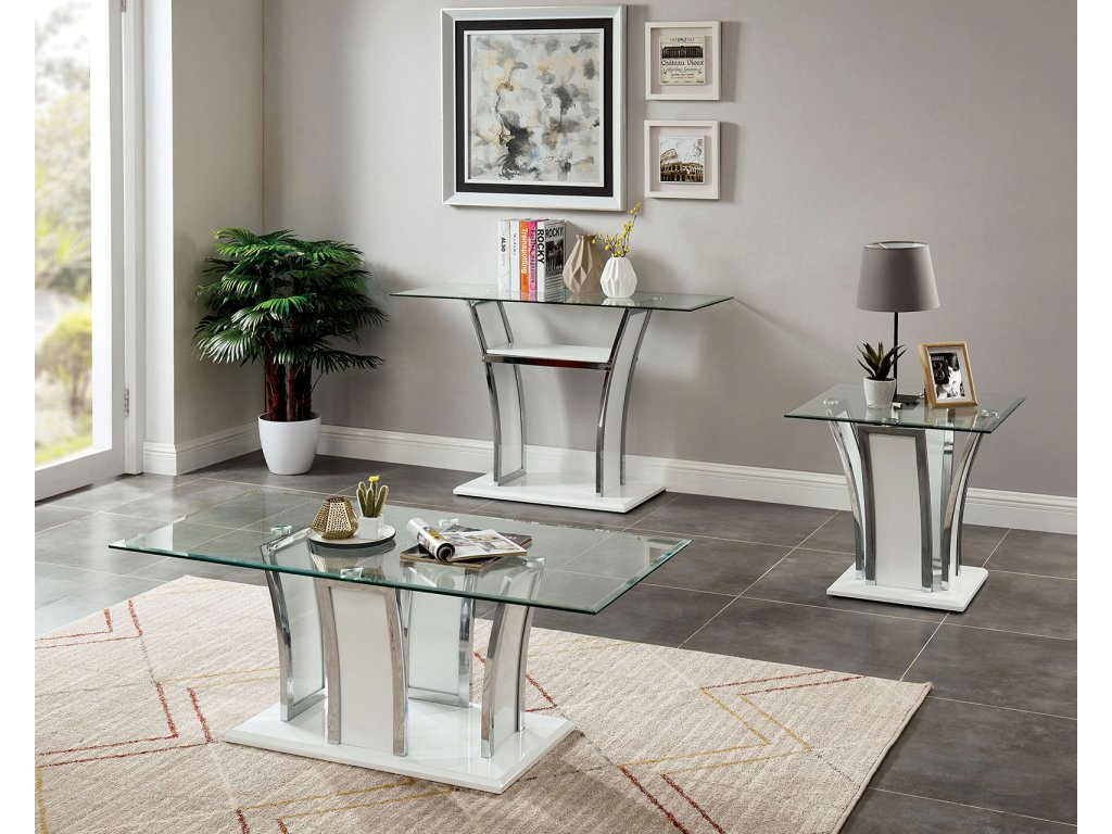 Sofa Table, White - image 1