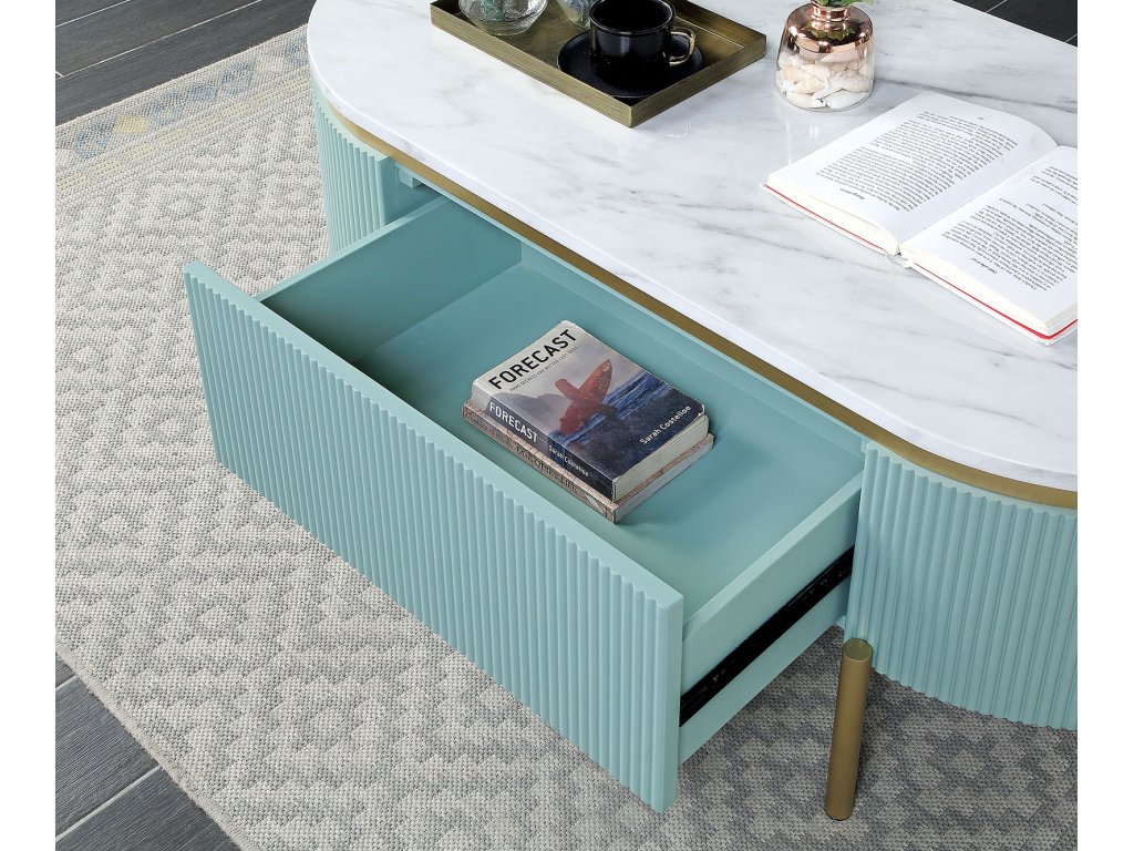 Coffee Table, Light Teal - image 2