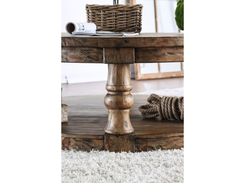 Coffee Table w/ Cushion Top, Antique Oak - image 2