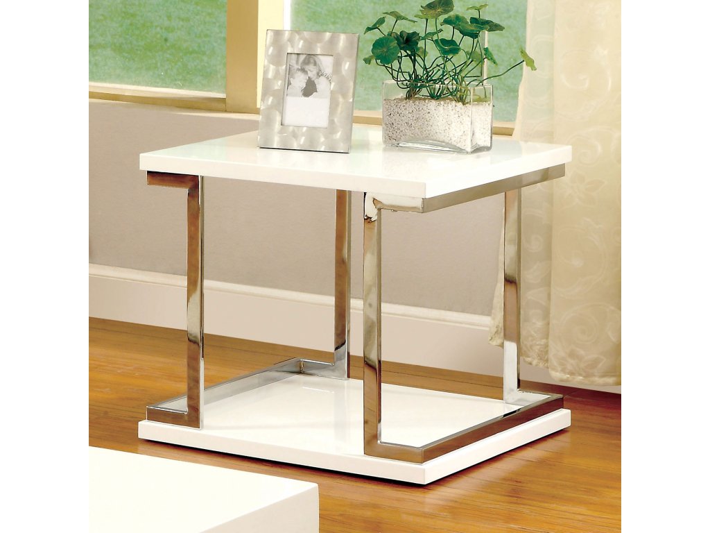 End Table, White - main image