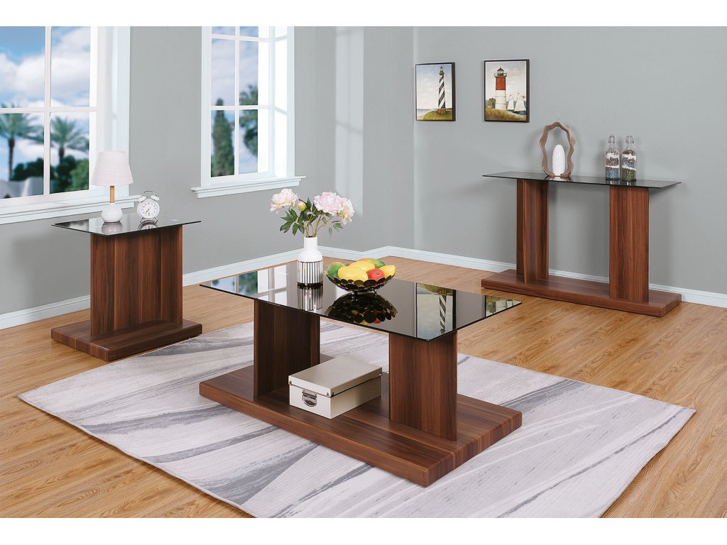 Coffee Table, Black/Dark Walnut - image 1