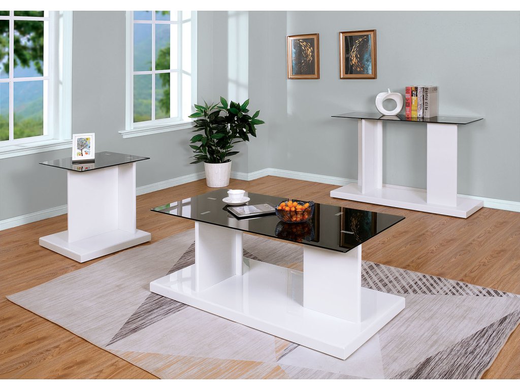 Sofa Table, Black/White - image 1