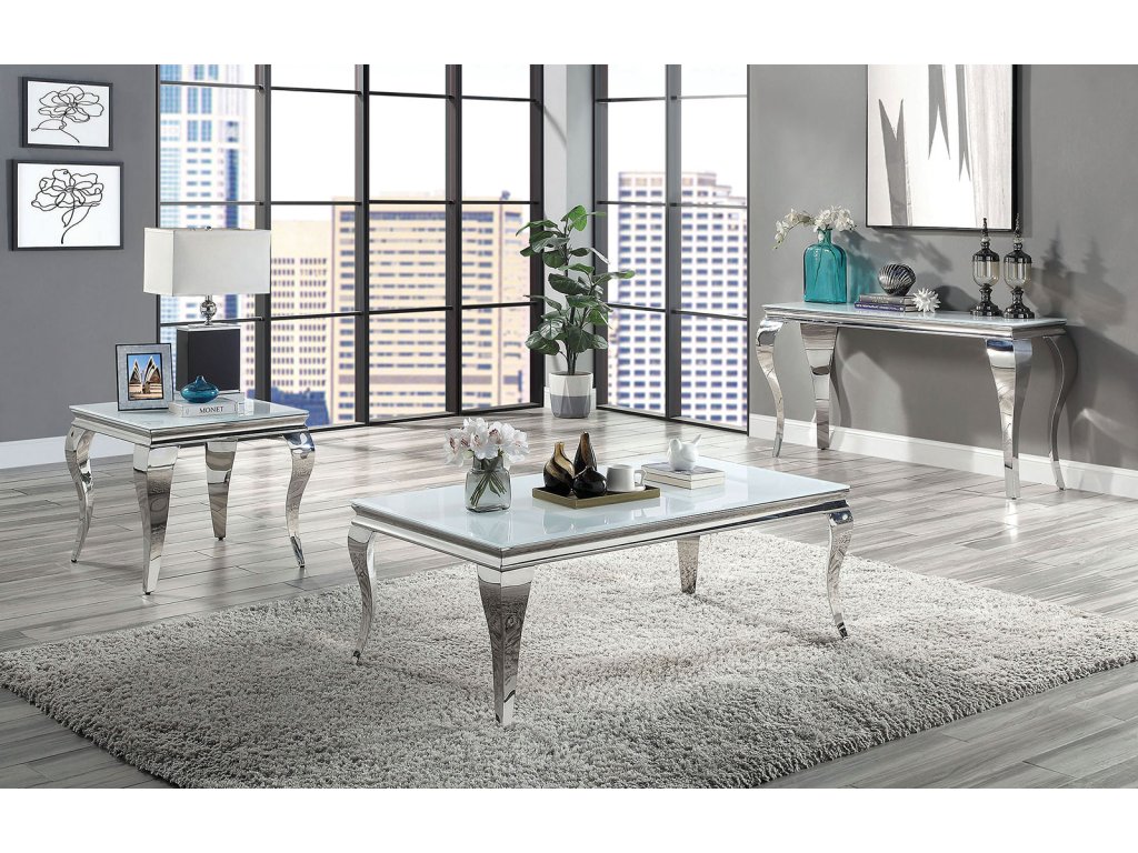 Sofa Table, White - image 1