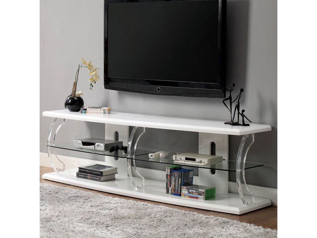60" TV Stand, White - main image