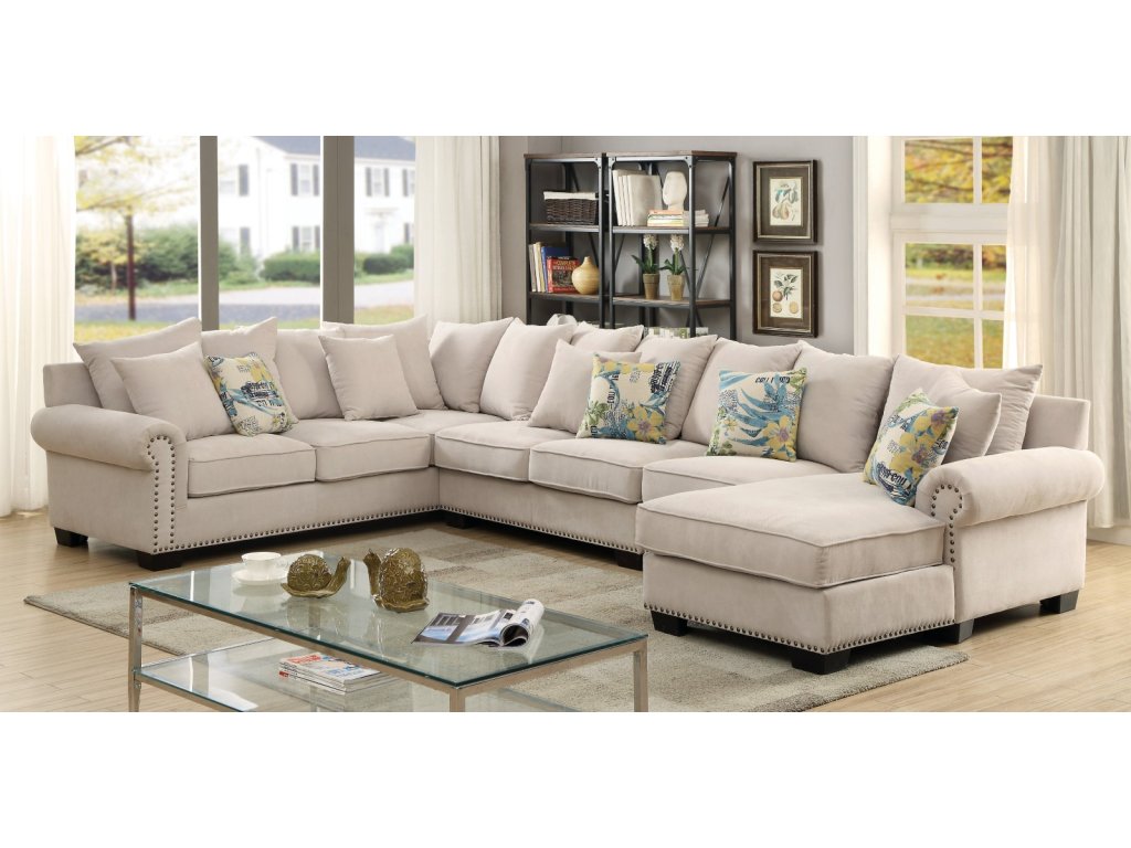 Armless Chair, Beige - image 1