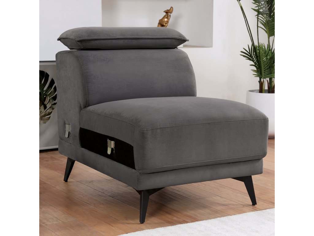 Armless Chair, Dark Gray - main image
