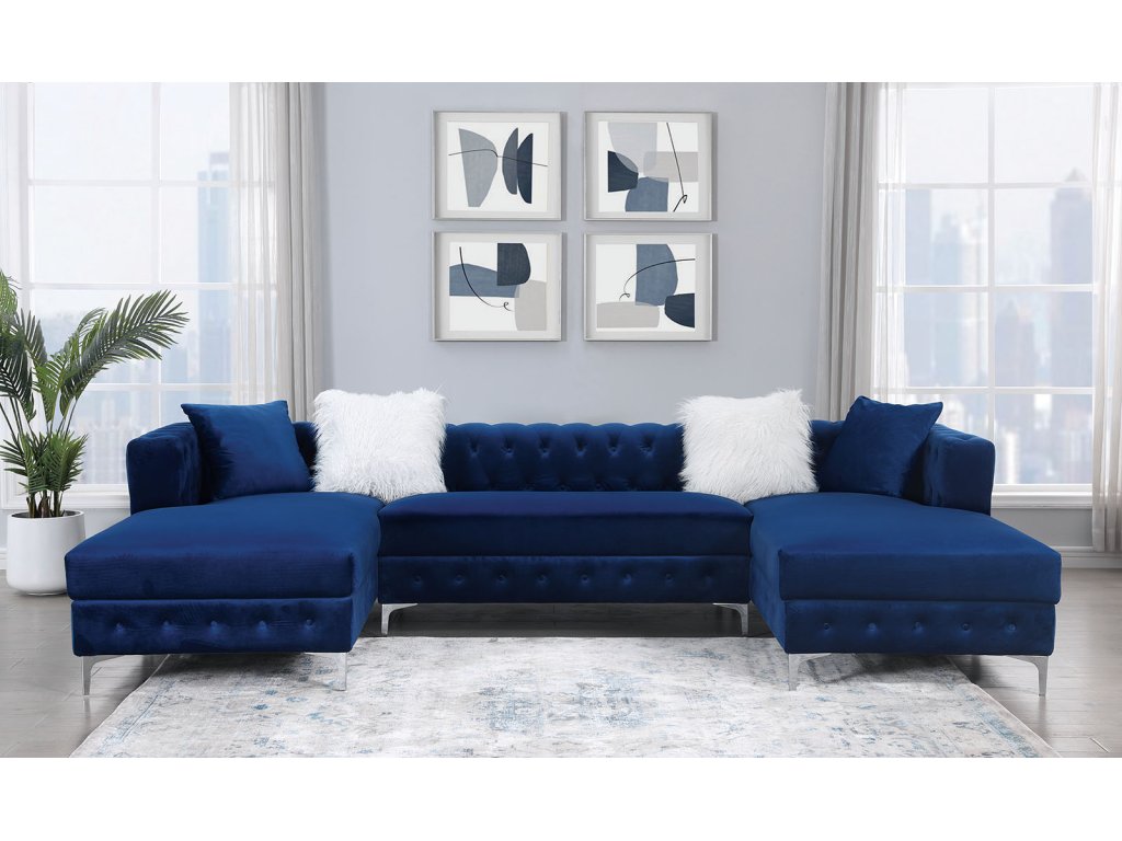 Sectional, Navy - image 1