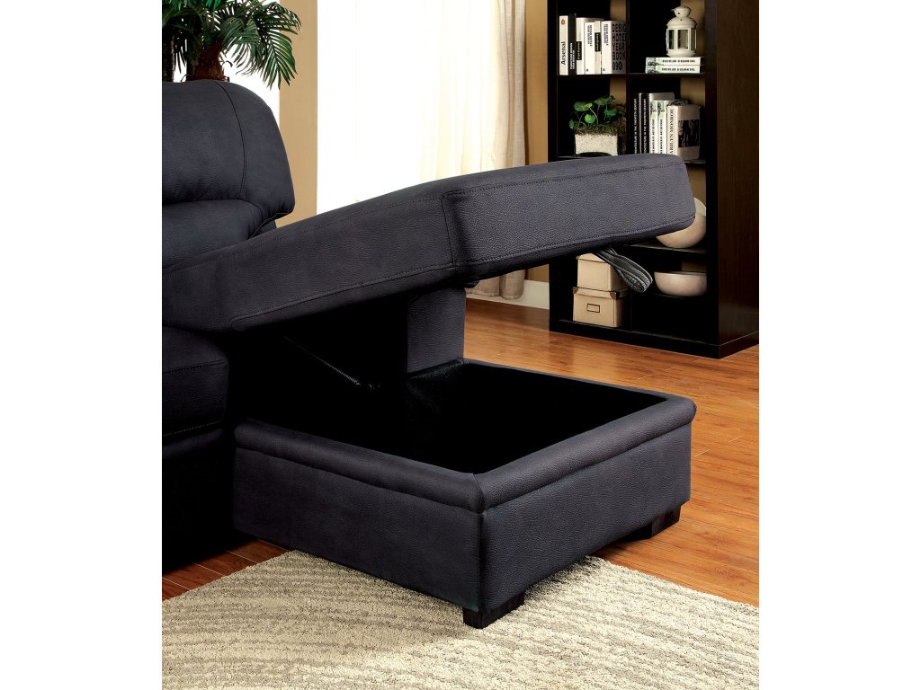 Sectional w/ Sleeper, Graphite - image 2