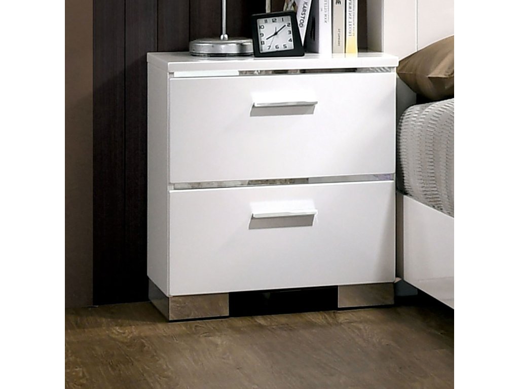 Nightstand w/ USB, White - main image