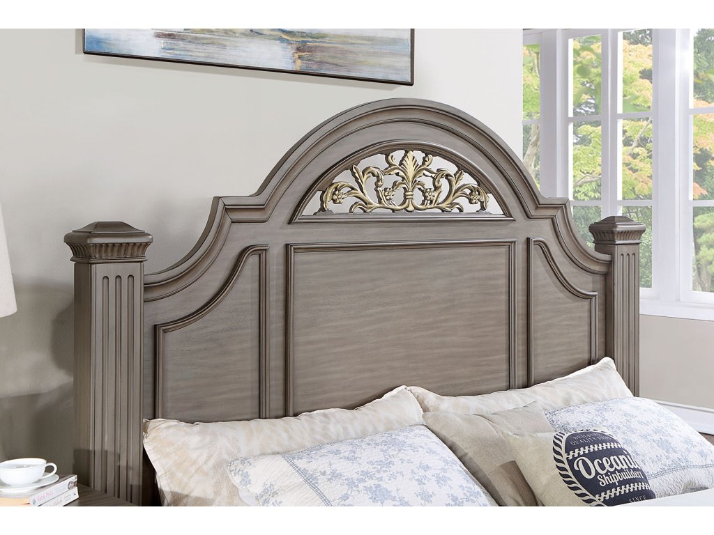 E.King Bed, Gray - image 1